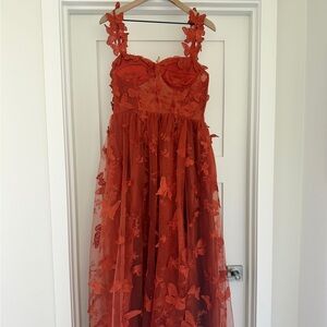 Butterfly appliqué dress